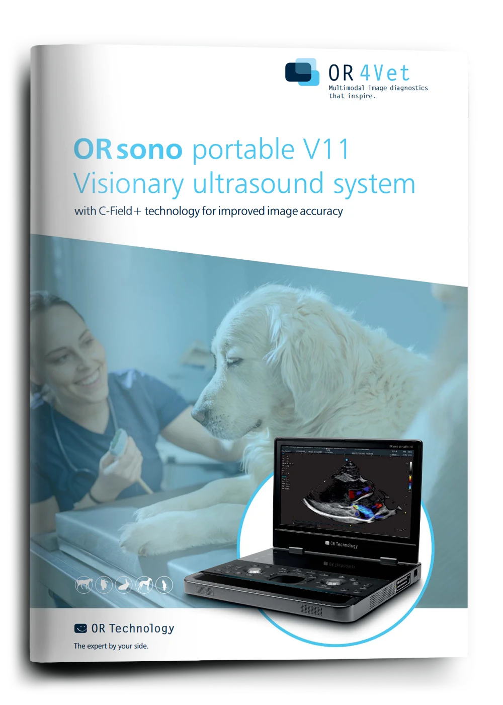 Cover of ORsono Portable V11 mobile ultrasound product brochure